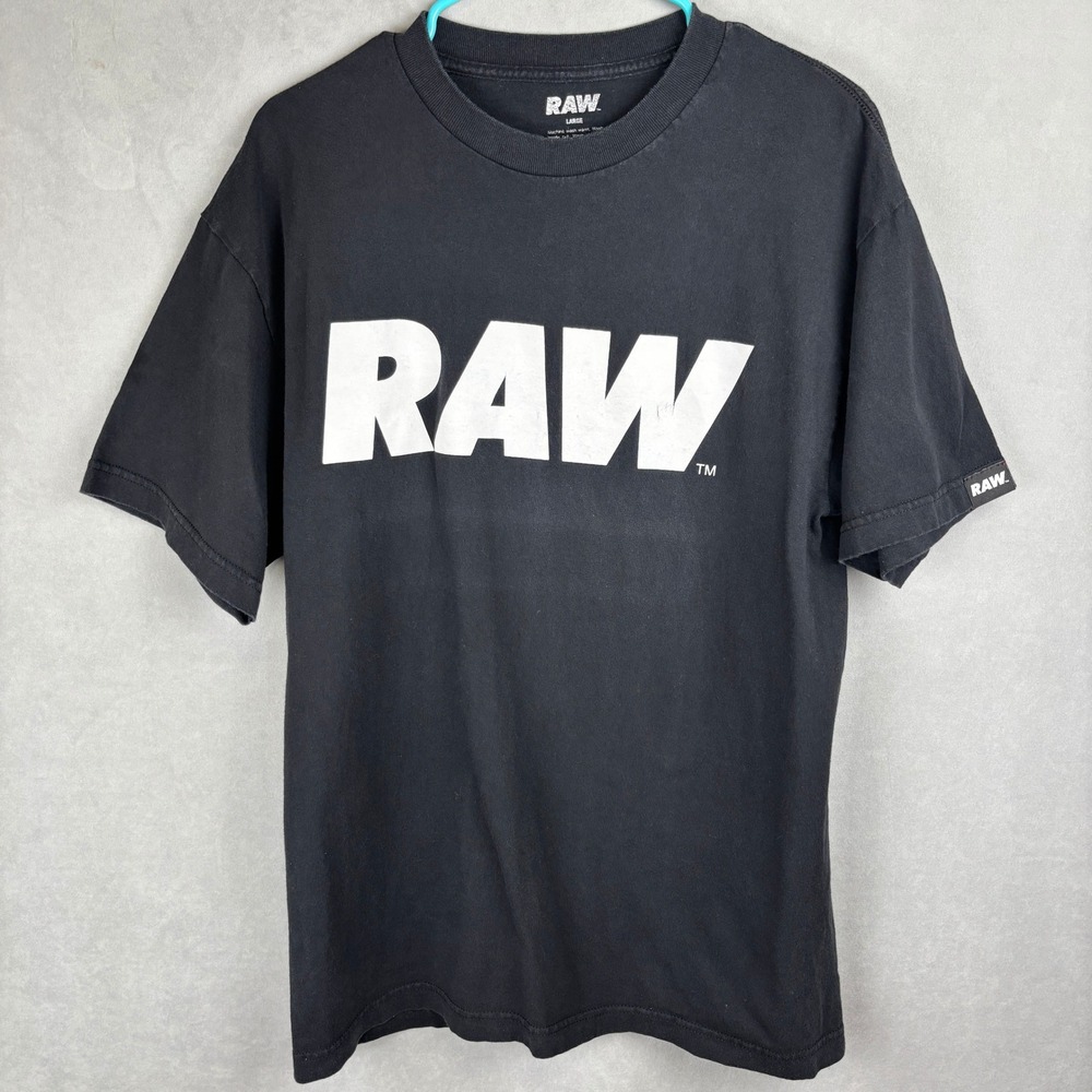 RAW Ready Amongst Willing Graphic S/S T-Shirt Black Street Skate USA Made Rare L